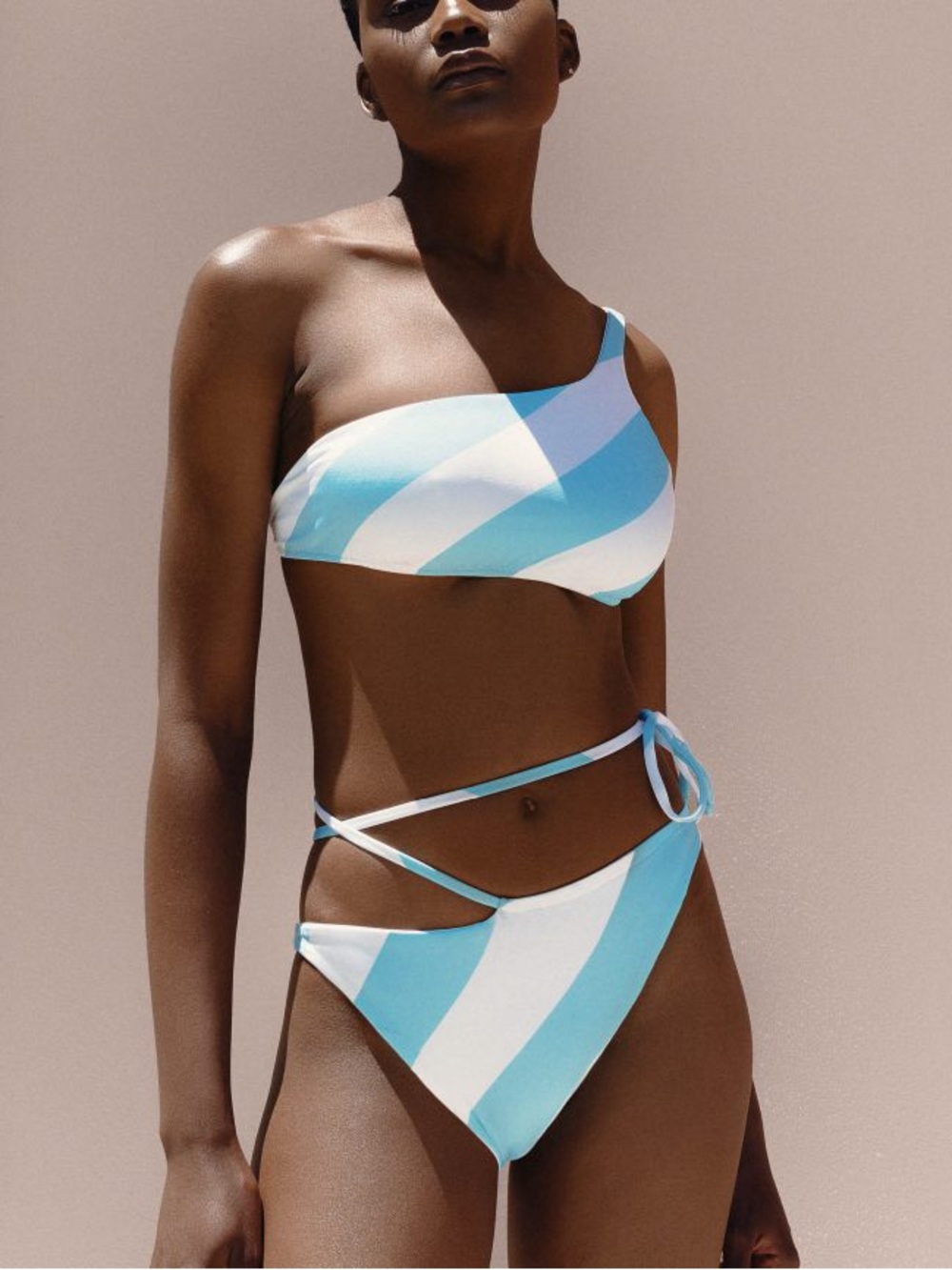 Sian Swimwear Blue & White Stripe Bikini Set